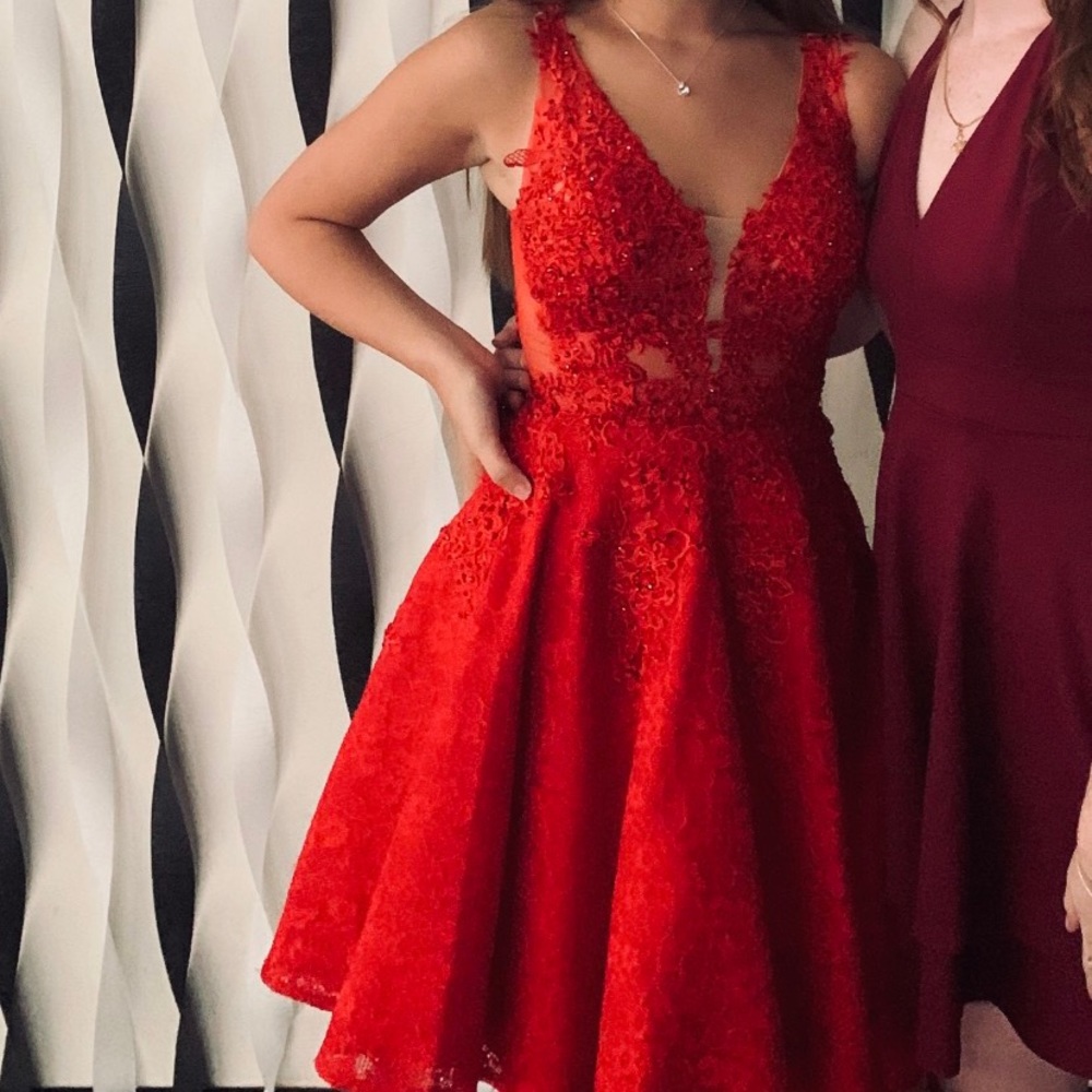 Sherri Hill JVN by Jovani Short Red Homecoming Dress